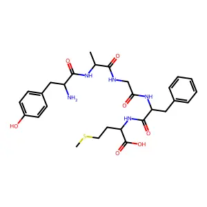 H-Tyr-Ala-Gly-Phe-Met-OH structure