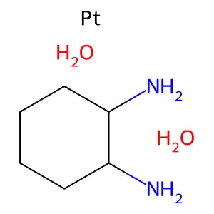 Cyclohexane-1,2-diamine--platinum--water (1/1/2) structure