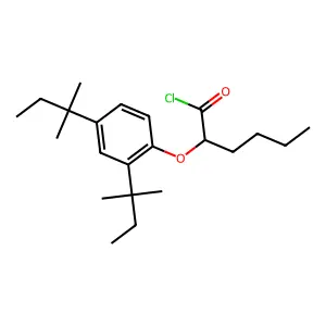 Hexanoyl chloride, 2-(2,4-bis(1,1-dimethylpropyl)phenoxy)- structure