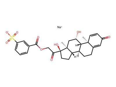 Prednisolone metasulfobenzoate structure