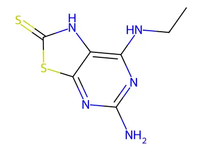 5-Amino-7-(ethylamino)[1,3]thiazolo[5,4-d]pyrimidine-2(1H)-thione structure