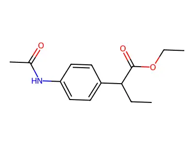 Ethyl 2-(4-acetamidophenyl)butanoate structure