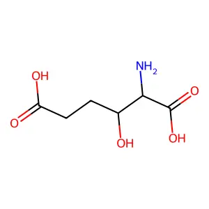 2-Amino-3-hydroxyhexanedioic acid structure
