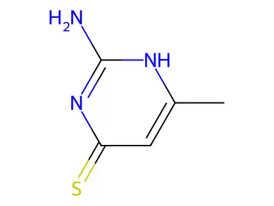 2-Amino-6-methylpyrimidine-4-thiol structure
