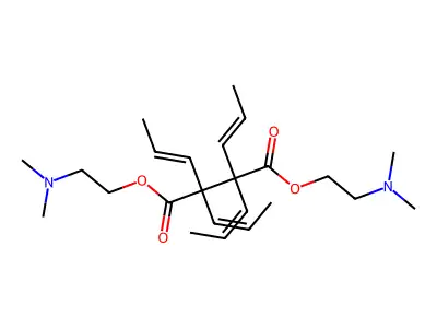bis(2-dimethylaminoethyl) 2,3-bis[(Z)-prop-1-enyl]-2,3-bis[(E)-prop-1-enyl]butanedioate structure