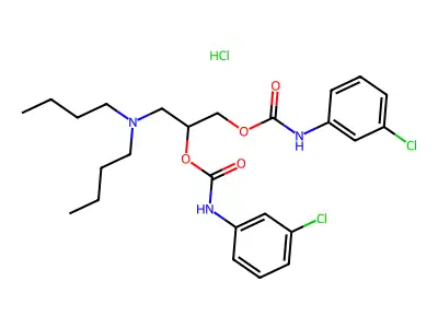 3-(Dibutylamino)-1,2-propanediyl bis[(3-chlorophenyl)carbamate] structure