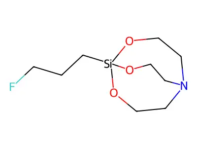 2,8,9-Trioxa-5-aza-1-silabicyclo(3.3.3)undecane, 1-(3-fluoropropyl)- structure