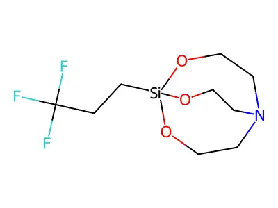 2,8,9-Trioxa-5-aza-1-silabicyclo(3.3.3)undecane, 1-(3,3,3-trifluoropropyl)- structure