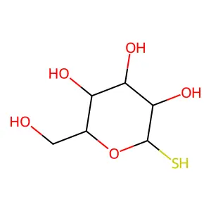 alpha-D-1-Thioglucopyranose structure