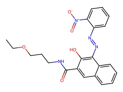 N-(3-Ethoxypropyl)-3-hydroxy-4-((2-nitrophenyl)azo)naphthalene-2-carboxamide structure
