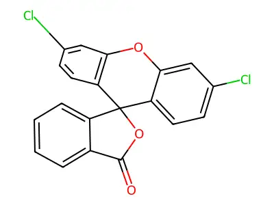 Spiro[isobenzofuran-1(3H),9'-[9H]xanthen]-3-one, 3',6'-dichloro- structure
