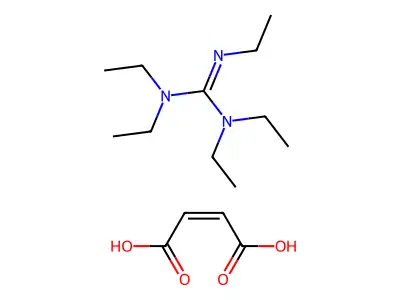 (Z)-but-2-enedioic acid;1,1,2,3,3-pentaethylguanidine structure