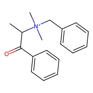 Benzyl-dimethyl-(1-oxo-1-phenyl-propan-2-YL)azanium structure