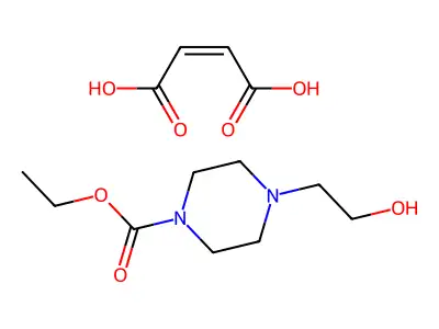 But-2-enedioic acid;ethyl 4-(2-hydroxyethyl)piperazine-1-carboxylate structure