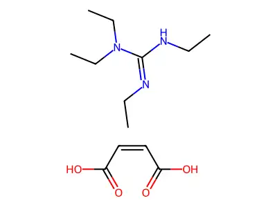 But-2-enedioic acid;1,1,2,3-tetraethylguanidine structure