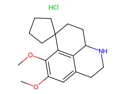 5,6-Dimethoxy-2,3,7,8,9,9a-hexahydrospiro(1H-benzo(de)chinolin-7,1'-cyclopentan)-hydrochloride structure