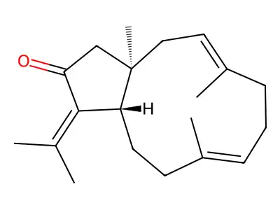 Cyclopentacycloundecene, tetradecahydro-3a,6,10-trimethyl-1-(1-methylethyl)- structure