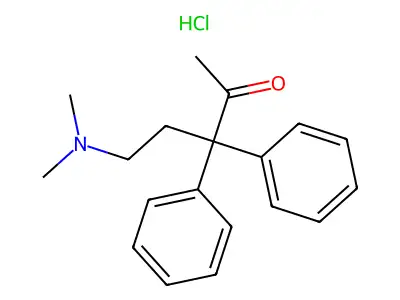 2-Pentanone, 5-dimethylamino-3,3-diphenyl-, hydrochloride structure
