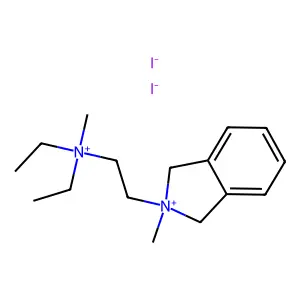Isoindolinium, 2-(2-(diethylmethylammonio)ethyl)-2-methyl-, diiodide structure