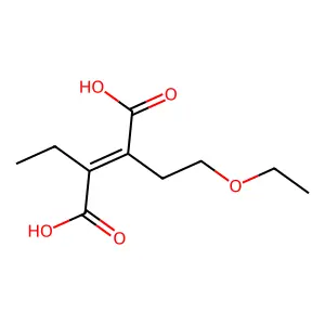 (Z)-2-(2-ethoxyethyl)-3-ethylbut-2-enedioic acid structure