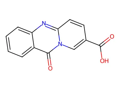 11-Oxo-11H-pyrido(2,1-b)quinazoline-8-carboxylic acid structure
