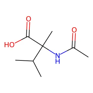 2-Acetamido-2,3-dimethylbutanoic acid structure