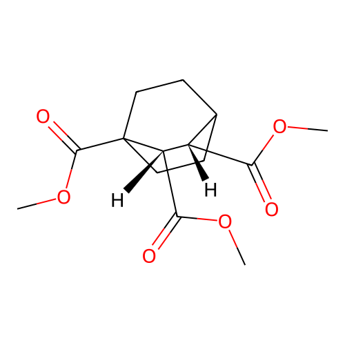 trimethyl (2S,3S)-bicyclo[2.2.2]octane-1,2,3-tricarboxylate structure