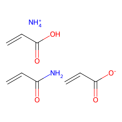 Azanium;prop-2-enamide;prop-2-enoate;prop-2-enoic acid structure