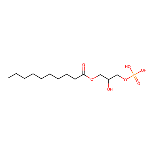 1-Decanoyl-2-lyso-3-phosphatidic acid structure