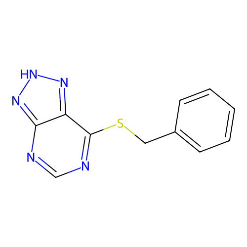 7-benzylsulfanyl-2H-triazolo[4,5-d]pyrimidine structure