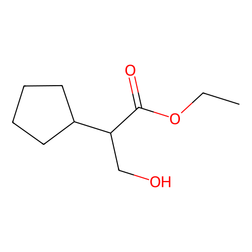 Ethyl 2-cyclopentyl-3-hydroxypropanoate structure