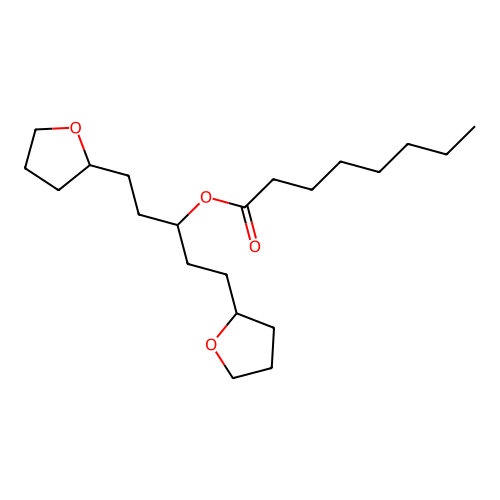 1,5-Bis(oxolan-2-yl)pentan-3-yl octanoate structure