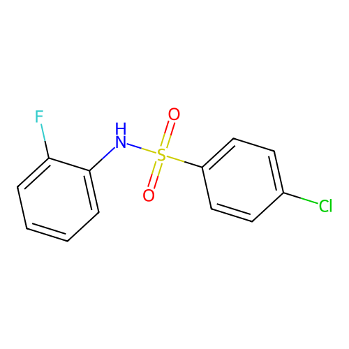 4-chloro-N-(2-fluorophenyl)benzenesulfonamide structure
