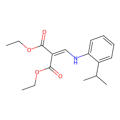Diethyl ({[2-(propan-2-yl)phenyl]amino}methylidene)propanedioate structure