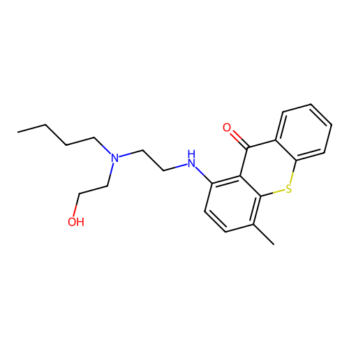 1-[2-[Butyl(2-hydroxyethyl)amino]ethylamino]-4-methyl-thioxanthen-9-one structure