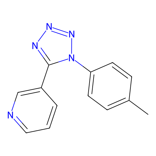 3-[1-(4-methylphenyl)tetrazol-5-yl]pyridine structure