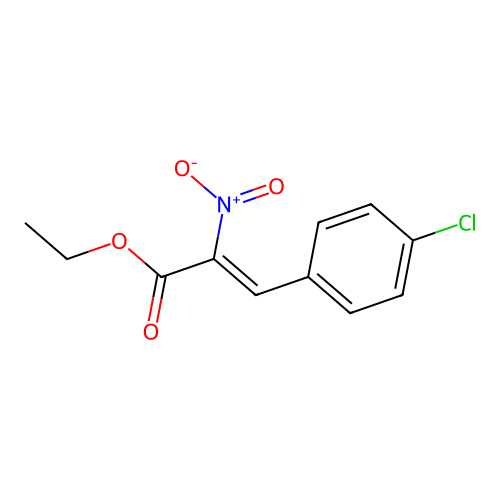 Ethyl 3-(4-chlorophenyl)-2-nitropropenoate structure