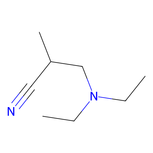 beta-(Diethylamino)isobutyronitrile structure