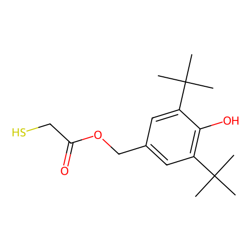3,5-Di-tert-butyl-4-hydroxybenzylthioglycollate structure