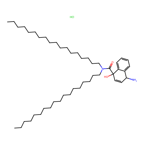 4-Amino-1-hydroxy-N,N-dioctadecylnaphthalene-1-carboxamide monohydrochloride structure