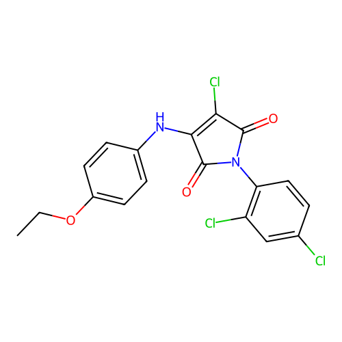 3-Chloro-1-(2,4-dichlorophenyl)-4-(4-ethoxyanilino)pyrrole-2,5-dione structure