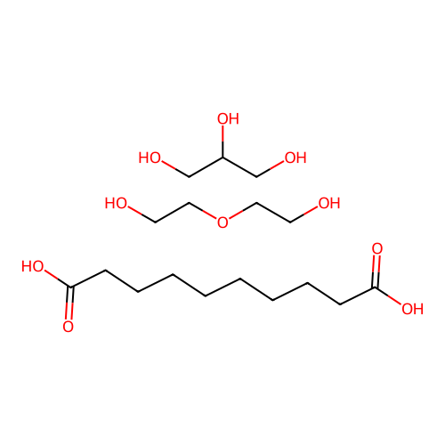 Decanedioic acid;2-(2-hydroxyethoxy)ethanol;propane-1,2,3-triol structure