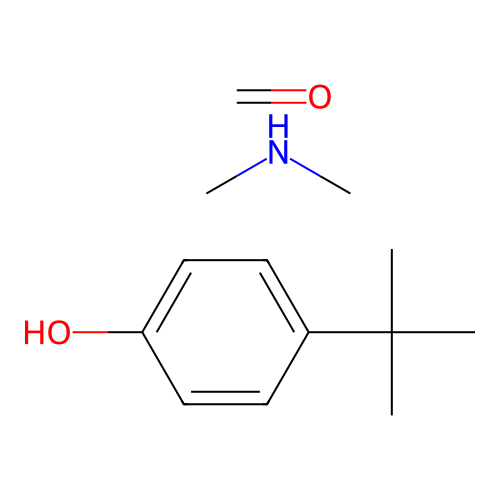 4-tert-butylphenol;formaldehyde;N-methylmethanamine structure