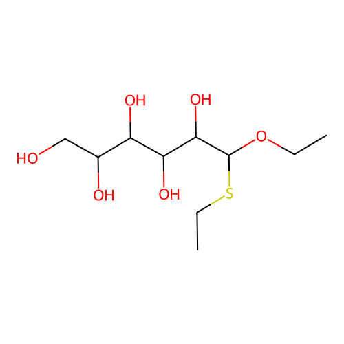 6-Ethoxy-6-ethylsulfanylhexane-1,2,3,4,5-pentol structure