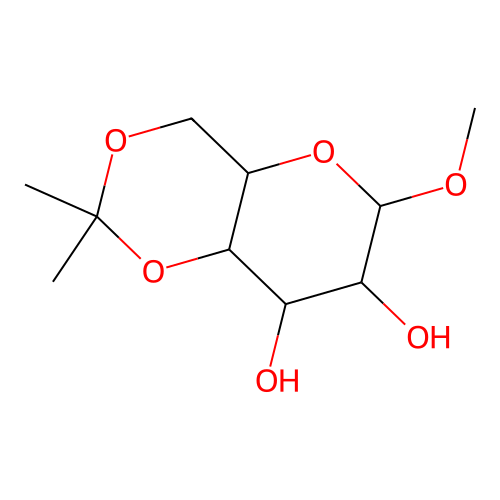 6-Methoxy-2,2-dimethyl-4,4a,6,7,8,8a-hexahydropyrano[3,2-d][1,3]dioxine-7,8-diol structure