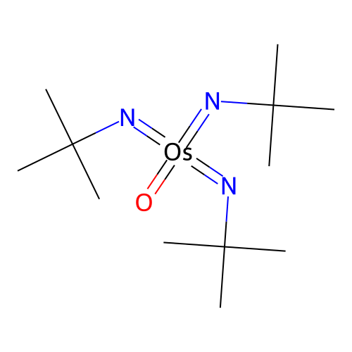 Tris(tert-butylimino)-oxoosmium structure
