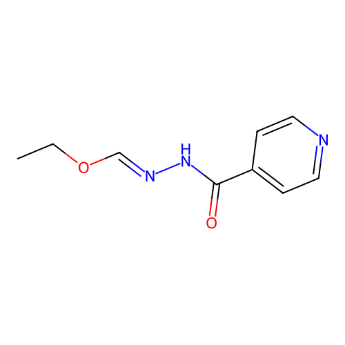 ethyl (1E)-N-(pyridine-4-carbonyl)methanehydrazonate structure