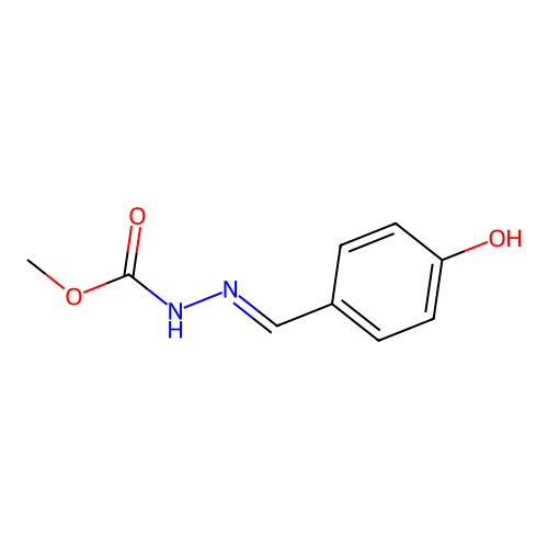 methyl N-[(4-hydroxyphenyl)methylideneamino]carbamate structure