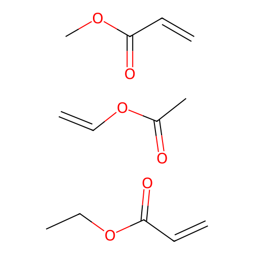 Ethenyl acetate;ethyl prop-2-enoate;methyl prop-2-enoate structure