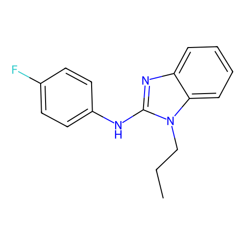 (4-氟苯基)(1-丙基苯并咪唑-2-基)胺 structure